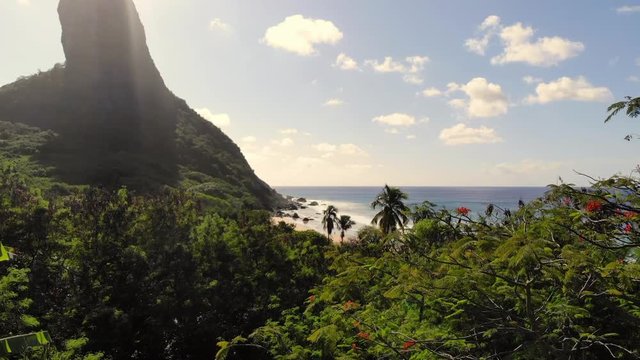 tropical, water, relax, island, fernando de noronha, sand, landscape, paradise, ocean, blue, nature, beach, sea, summer, pernambuco, sunny, view, holiday, coast, travel, green, beautiful, sun,