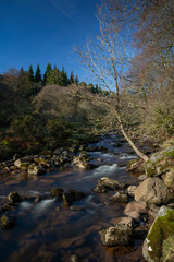Naklejka na ściany i meble River Caerfanell at Blaen-y-Glyn, Powys, Wales
