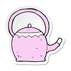 sticker of a cartoon tea pot