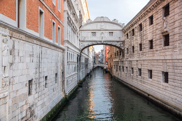 Fototapeta na wymiar Venice, Italy. Bridge of Sighs in Venice