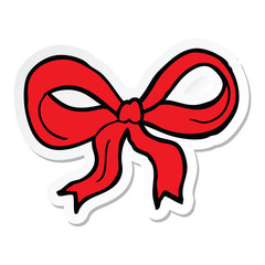 sticker of a cartoon decorative bow