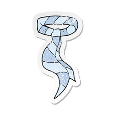 retro distressed sticker of a cartoon work tie