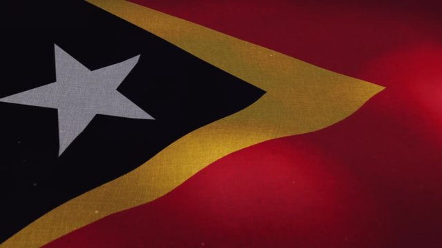 The East Timor national waving flag.