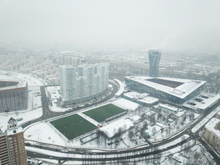 Moscow copter sky view