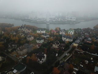 Moscow copter sky view