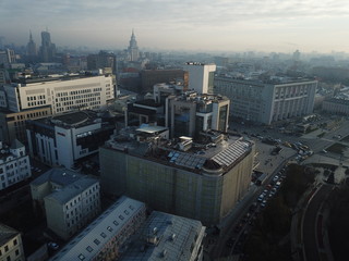 Moscow copter sky view