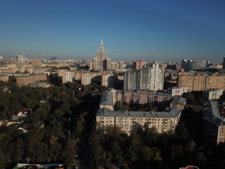 Moscow copter sky view