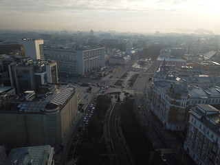Moscow copter sky view