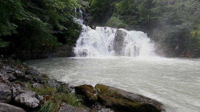 Great view of the powerful Reichenbach cascade.