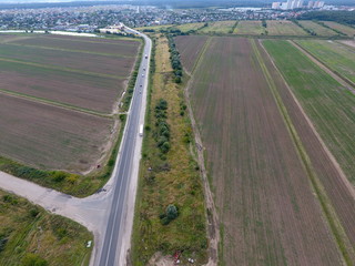Moscow copter sky view