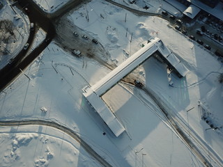 Moscow copter sky view