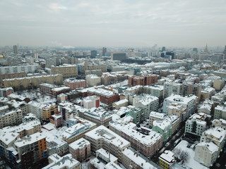 Moscow copter sky view