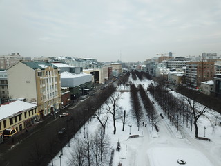 Moscow copter sky view