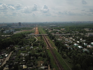 Moscow copter sky view