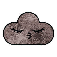 retro grunge texture cartoon storm cloud