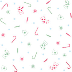 Christmas and new year seamless vector texture