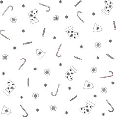 Christmas and new year seamless vector texture