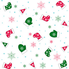 Christmas and new year seamless vector texture