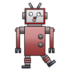 gradient shaded cartoon robot