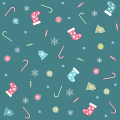 Christmas and new year seamless vector texture