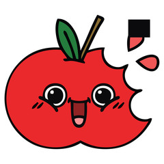 cute cartoon red apple