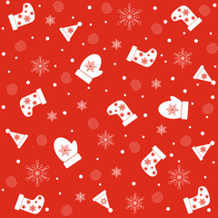 Christmas and new year seamless vector texture