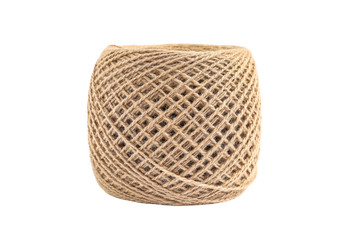 Obraz premium Spool of hemp rope isolated on white background