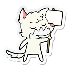 sticker of a friendly cartoon fox