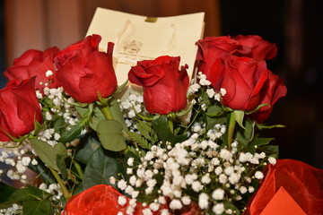 bouquet of red roses
