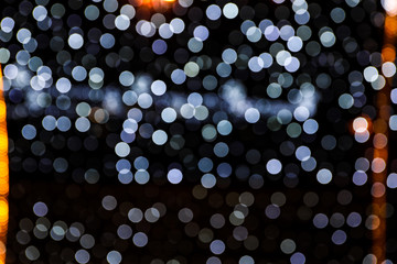 Blurred shiny lights as background, space for text