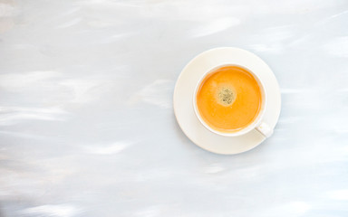 cup of coffee top view
