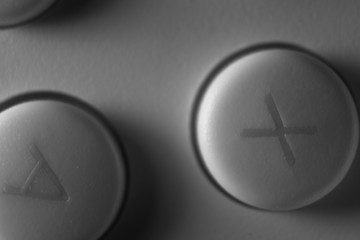 Game Controller Buttons Black and White