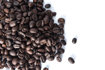 coffee beans - white background