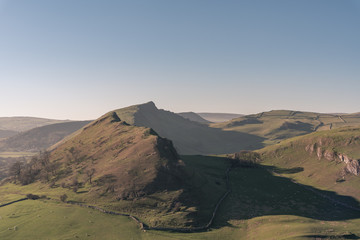 Sunset on Parkhouse Hill and Chrome Hill in the Peak District National Park