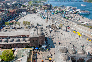 Istanbul, Turkey, 25 April 2006: Spice Bazaar, Eminonu Square