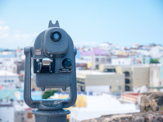 Old Binoculars old San Juan, Puerto Rico, USA.