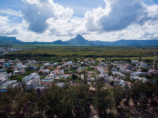 Flic en Flac, Mauritius aerial photo, February 2019