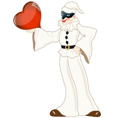 Pulcinella con cuore in mano