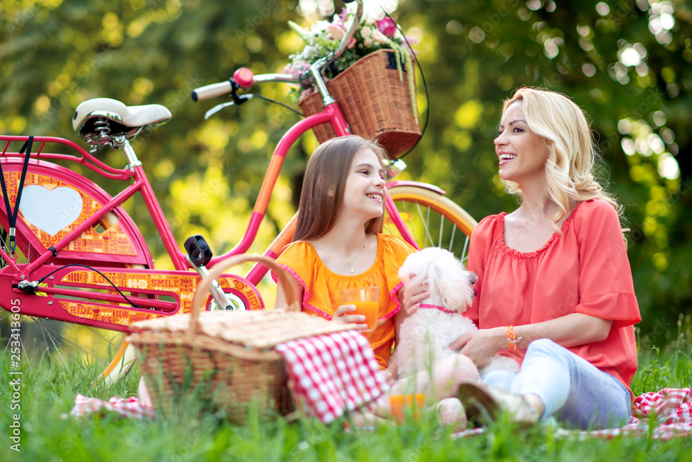 Canvas Prints family having picnic in the park