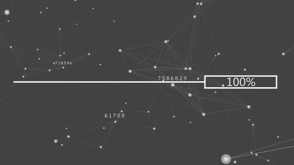 Animation of data download with grey background