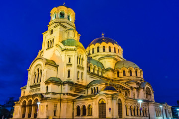 The Aleksander Nevsky Orthodox Cathedral of Sofia, Bulgaria - obrazy, fototapety, plakaty