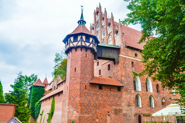 Fototapeta na wymiar Tower of the Malbork Castle, Poland
