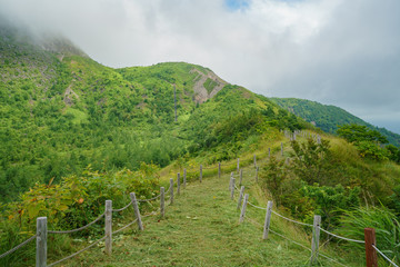 Fototapeta na wymiar Beautiful landcape around Mount Usu