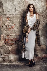 Fotobehang Gypsy vrouwelijk fotomodel