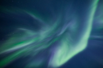 Beautiful northern lights in Scandinavia