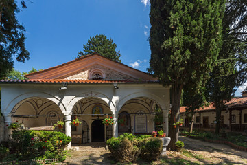 Fototapeta na wymiar Medieval Buildings in Maglizh Monastery of Saint Nicholas, Stara Zagora region, Bulgaria