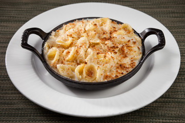 Baked Maccaroni and Cheese dish at a restaurant