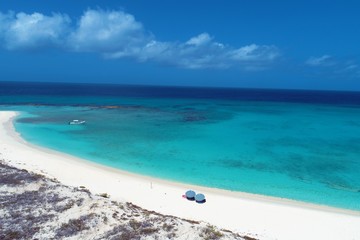 Los Roques, Caribbean Sea, Venezuela: Vacation, travel, resort, peace, tranquility. Tropical travel. Deserted beach. Travel destination. Tourism point. Postal card. Paradisiac beach.