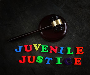 Juvenile Justice letters and gavel