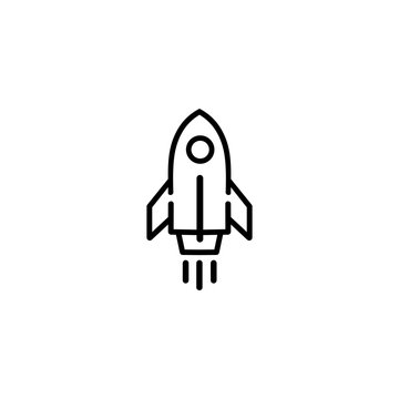 illustration with flying rocket